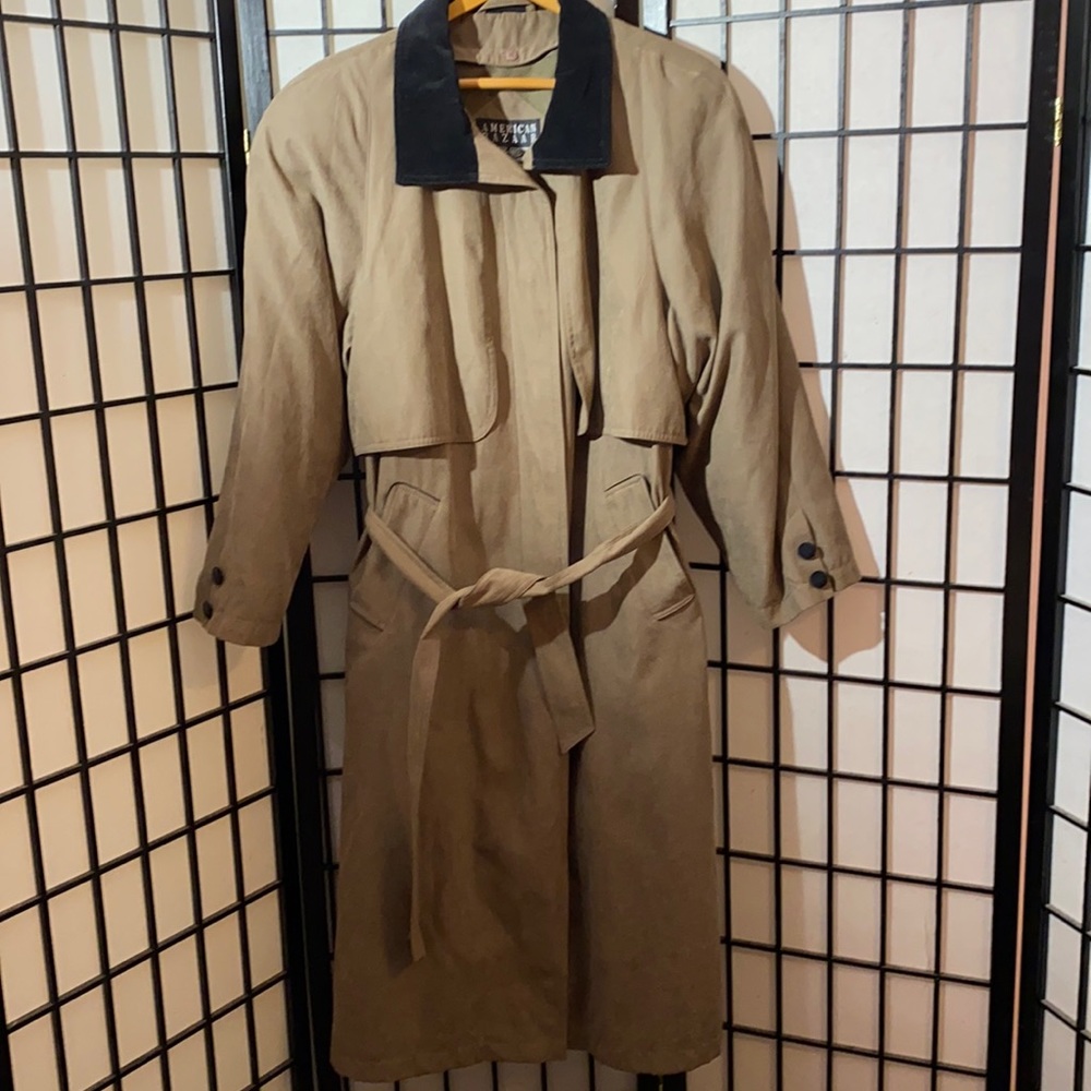 American Bazaar Trench Coat Size 14P